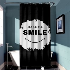 Black And White Simple Make Me Smile T Shirt 20250203 014057 0000 Shower Curtain 36  X 72  (stall)  by Cowcow2005