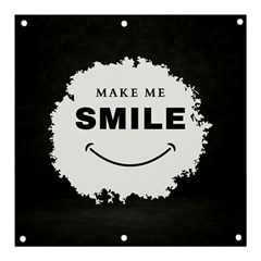 Black And White Simple Make Me Smile T Shirt 20250203 014057 0000 Banner And Sign 3  X 3  by Cowcow2005