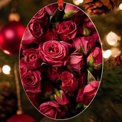 Floral Buds Of Roses Beautiful Flowers Uv Print Acrylic Ornament Oval by Grandong