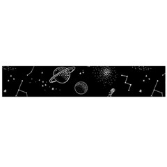 Cosmic Black Space Star Large Premium Plush Fleece Scarf  by Ndabl3x
