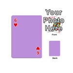 Luscious Lavender Hex #cca3e7 Playing Cards 54 Designs (Mini) Front - Heart6