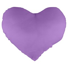 Luscious Lavender Hex #cca3e7 Large 19  Premium Flano Heart Shape Cushions by dressshop