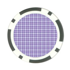 Purple Plaid Tartan 2 Poker Chip Card Guard (10 Pack) by dressshop