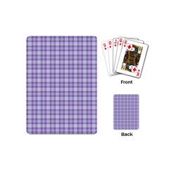Purple Plaid Tartan 2 Playing Cards Single Design (mini) by dressshop