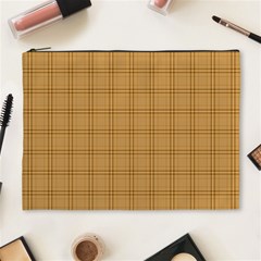Autumn Fall Plaid Tartan 1 Cosmetic Bag (xl) by dressshop