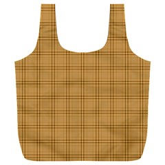 Autumn Fall Plaid Tartan 1 Full Print Recycle Bag (xxl) by dressshop