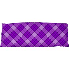 Purple Plaid Tartan 3 Diagonal (2) 25 x67  Body Pillow Case Dakimakura (two Sides) by dressshop