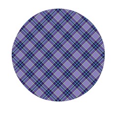 Purple Plaid Tartan 1 Diagonal Mini Round Pill Box (pack Of 3) by dressshop