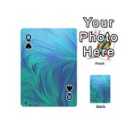 Psicodelia Zyguratti Texture Cyanturquoise Playing Cards 54 Designs (Mini) Front - SpadeQ