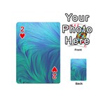 Psicodelia Zyguratti Texture Cyanturquoise Playing Cards 54 Designs (Mini) Front - Heart2