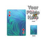 Psicodelia Zyguratti Texture Cyanturquoise Playing Cards 54 Designs (Mini) Front - Diamond9