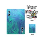 Psicodelia Zyguratti Texture Cyanturquoise Playing Cards 54 Designs (Mini) Front - Spade9
