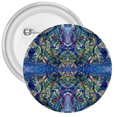 Blue Arabesque 3  Buttons by kaleidomarblingart