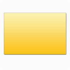Cream Yellow To Amber Orange Linear Gradient Postcards 5  X 7  (pkg Of 10) by GradientsOmbre