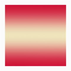 Crimson Red To Cream Yellow Bilinear Gradient Medium Glasses Cloth (2 Sides) by GradientsOmbre