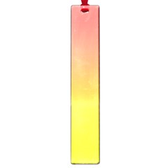 Coral Pink To Electric Yellow Linear Gradient Large Book Marks by GradientsOmbre