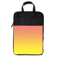 Coral Pink To Electric Yellow Linear Gradient Foldable Shoe Storage Bag by GradientsOmbre