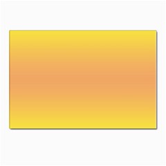 Electric Yellow To Coral Pink Bilinear Gradient Postcards 5  X 7  (pkg Of 10) by GradientsOmbre