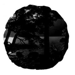 Los Alerces National Park Waterfront Landscape, Argentina002 Large 18  Premium Flano Round Cushions by dflcprintsclothing