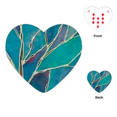 Aqua Batik, Abstract, Colorful Playing Cards Single Design (heart) by kyorashop23