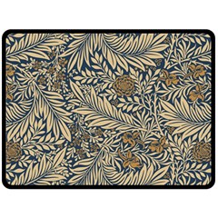Brown Vintage Background Vintage Floral Pattern, Brown Fleece Blanket (large) by kyorashop23