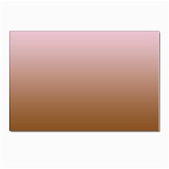 Pink Lace To Chocolate Brown Linear Gradient Postcards 5  X 7  (pkg Of 10) by GradientsOmbre