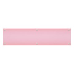 Scarlet Red To Pink Lace Bilinear Gradient Banner And Sign 4  X 1  by GradientsOmbre