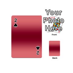 Coral Pink To Burgundy Red Bilinear Gradient Playing Cards 54 Designs (mini) by GradientsOmbre