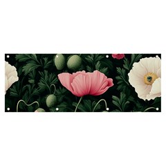Poppy Flower Plant Petals Bloom Banner And Sign 8  X 3  by Grandong