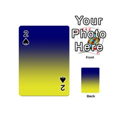 Navy Blue To Electric Yellow Linear Gradient Playing Cards 54 Designs (mini) by GradientsOmbre