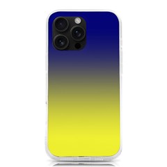 Navy Blue To Electric Yellow Linear Gradient Iphone 16 Pro Max Tpu Uv Print Case by GradientsOmbre