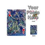 Blue Blend Playing Cards 54 Designs (Mini) Front - Heart5