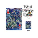 Blue Blend Playing Cards 54 Designs (Mini) Front - Heart10