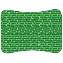 Golden Leaves Velour Seat Head Rest Cushion by designsbymallika