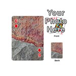 Red And Gray Rock Texture Print Playing Cards 54 Designs (Mini) Front - Diamond6
