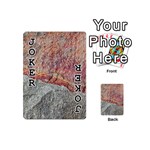Red And Gray Rock Texture Print Playing Cards 54 Designs (Mini) Front - Joker1