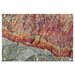 Red And Gray Rock Texture Print Banner and Sign 6  x 4  Front
