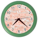 Boho Pattern Color Wall Clock Front