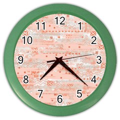 Boho Pattern Color Wall Clock by designsbymallika