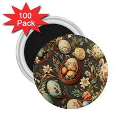 Charming Seamless Pattern Vintage Easter Floral Motif 2 25  Magnets (100 Pack)  by dflcprintsclothing