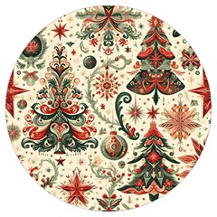 Christmas Tree Snow Round Trivet by Bedest