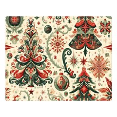 Christmas Tree Snow Premium Plush Fleece Blanket (large) by Bedest