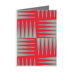 Zigzag Pattern Chevron Red Mini Greeting Cards (Pkg of 8) Right