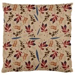 Leaves Pattern Teal Seamless Fall 16  Baby Flannel Cushion Case (Two Sides) Back
