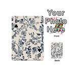 Blue Vintage Background Playing Cards 54 Designs (Mini) Front - Spade8