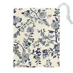 Blue Vintage Background Drawstring Pouch (4xl) by kyorashop23
