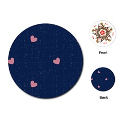 Corazones, Blue, Pattern Playing Cards Single Design (round) by kyorashop23
