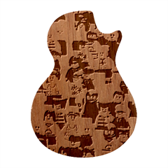 Lego People, Games Guitar Shape Wood Guitar Pick Holder Case And Picks Set by kyorashop23