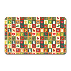Template Christmas Pattern Magnet (rectangular) by Proyonanggan