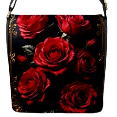 Red Roses Flap Closure Messenger Bag (s) by Sabxi